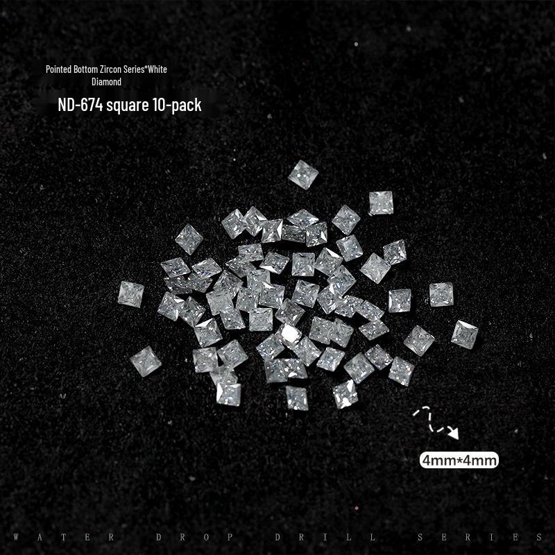 

Фальшивые украшения для ногтей: 10 шт. циркониевых бриллиантов 5А формы «маркиза», «капля», «сердце» и «квадрат»