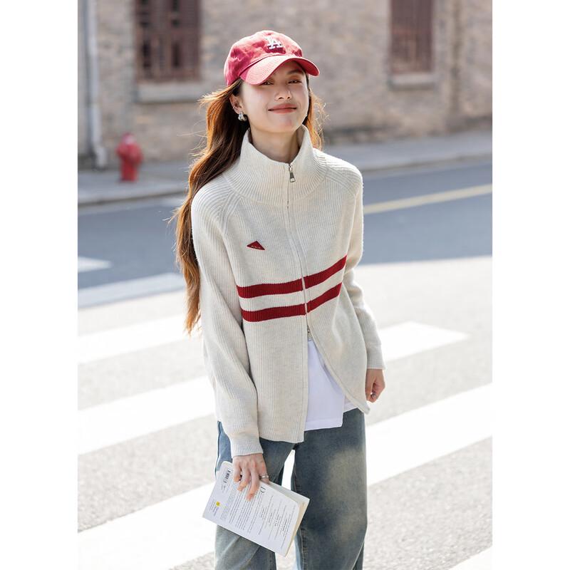 Mocana Striped Double-Zipper Knit Sweater