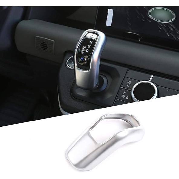 ABS Plastic Car Center Console Gear Shift Knob Cover Trim for Land Rover Defender 110 2020 (Carbon Fiber Style)