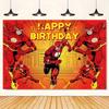 Photo Background with DC The Flash Design, Superhero Theme and Speed Force, Children's Party Decoration, Photo Supplies
