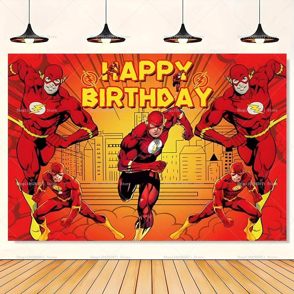 Shiny Hero Glitter Backdrop Super Hero Sparkle Theme Boys Birthday Party Decor Baby Shower Photo Banner Photography Props