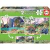 Educa Dino World Puzzle kolekce 2x100ks