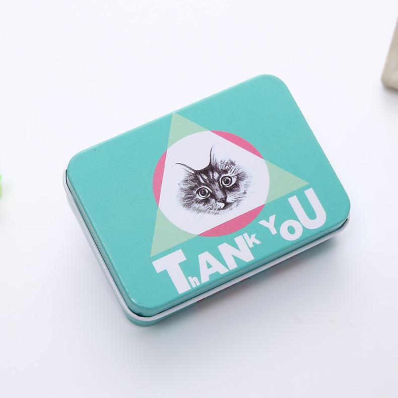 Creative Cartoon Mini Card and Hairpin Storage Tin Box