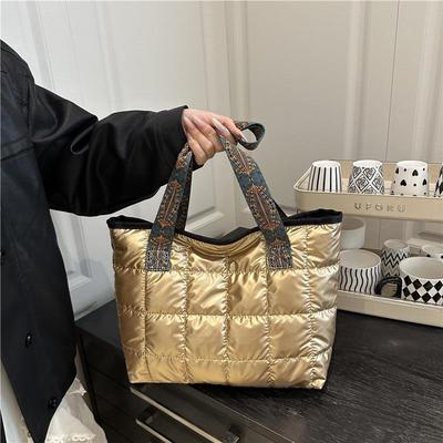 Bolso de mano de algodón para mujer estilo coreano: Bolso de Hombro Ligero, Moderno y de Gran Capacidad