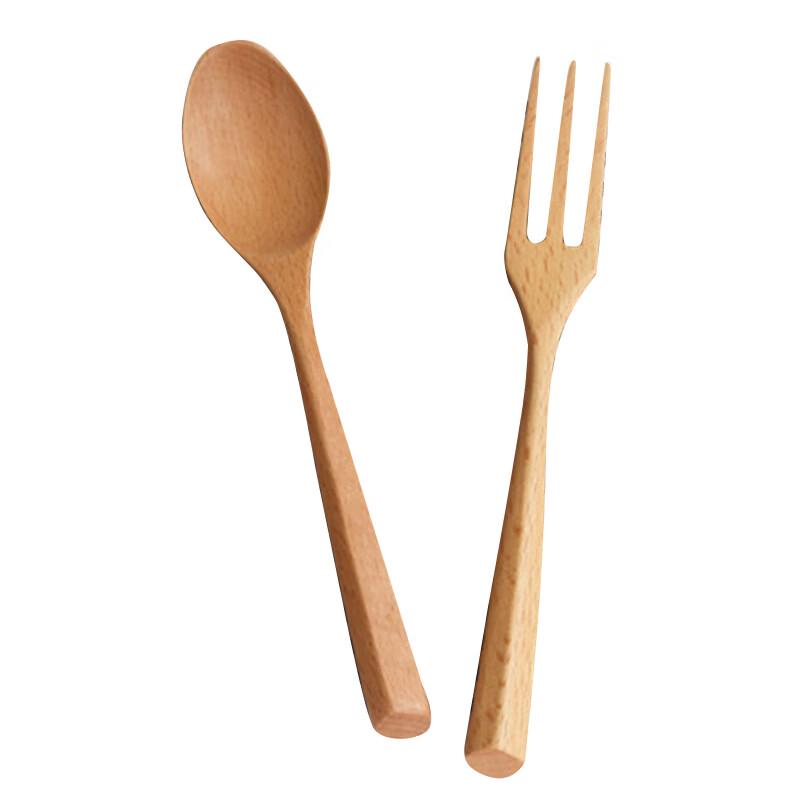 Japanese Style Beechwood Spoon & Fork Set