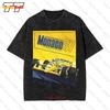 Tributo Ayrton Senna Pilota Formula Gran Premio Montecarlo 1987 Vintage Oversized T-Shirt IVUS