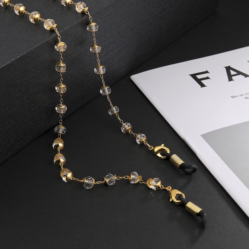Women Crystal Beads Sunglasses Glasses Chains Lanyards Neck Strap Rope Eyewear Cord Holder Accessories Mask Chain