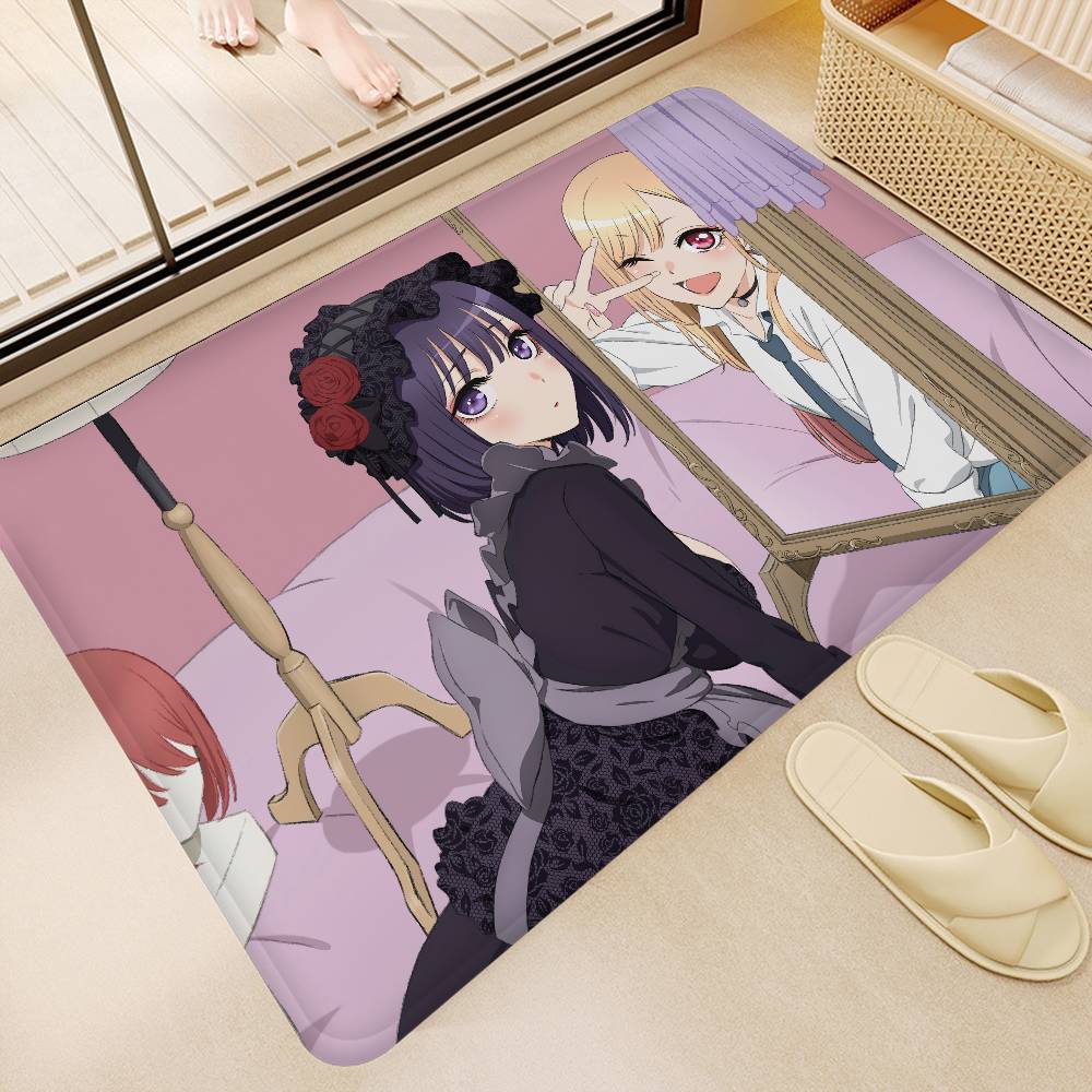 

Romance Anime My Dress Up Darling Floor Mat INS Style Soft Bedroom Floor House Laundry Room Mat Anti-skid Household Carpets 40x60cm