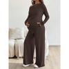 T-shirt ajusté à col rond pour femmes enceintes, printemps et automne, avec taille réglable et pantalon large, pantalon long, vêtements pour femmes enceintes