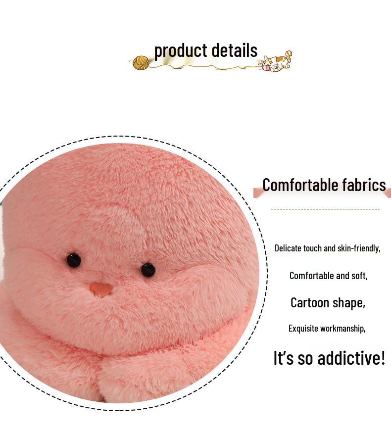 Süßes Kätzchen & Panda Plüsch Kuschelkissen - Begleiter Geschenk für Kinder