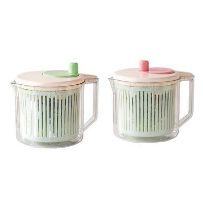 Modern Plastic Salad Spinner And Vegetable Dryer Dehydrator Drain Basket with Handle Kitchen Supplies