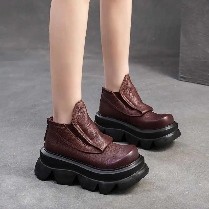 2024 Winter New Retro Thick Soled Short Boots Fashion Comfortable British Style Casual Women's Shoes