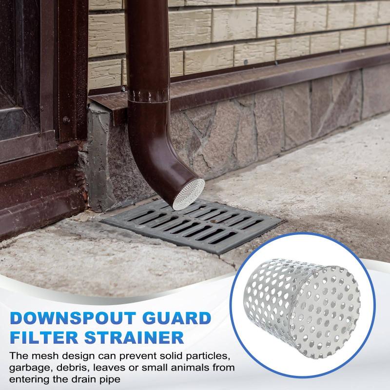 Stainless Steel Anti Clogging Drain Cover Insert Filter for PVC Pipe Cap Size 50MM Prevents Hair Blockage Ideal for Kitchen Bathroom