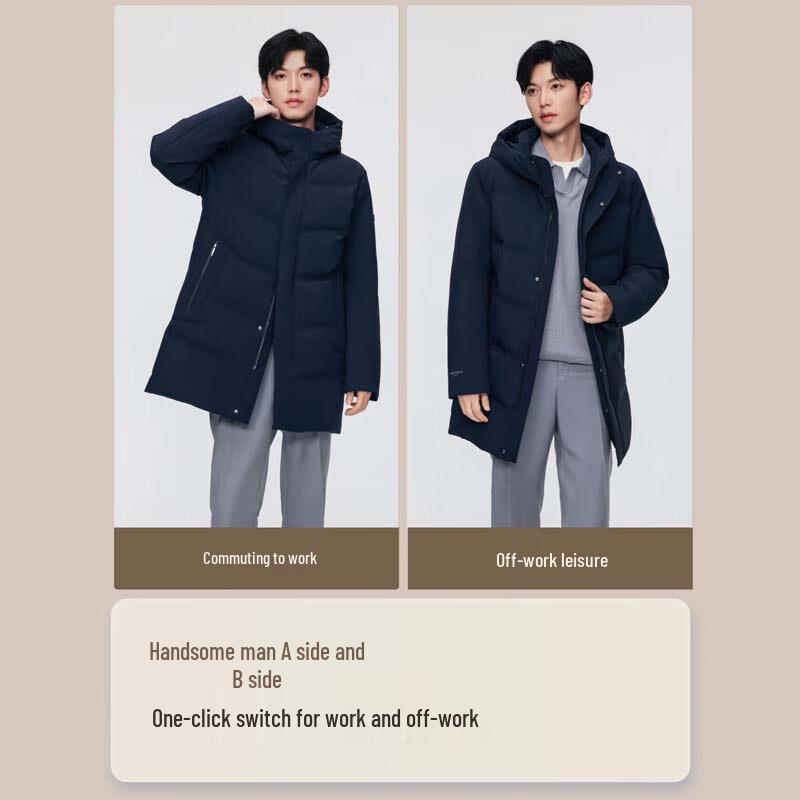 Bosideng Men's Classic Mid-Length Down Jacket B40144117