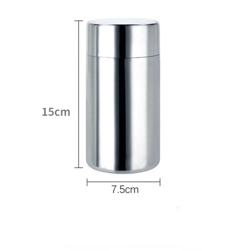 400ml/550ml doppelwandige Edelstahl-Teedose mit Deckel, feuchtigkeits- und geruchsdicht verschlossene Teedose, mit innerem Deckel-Aufbewahrungsbehälter