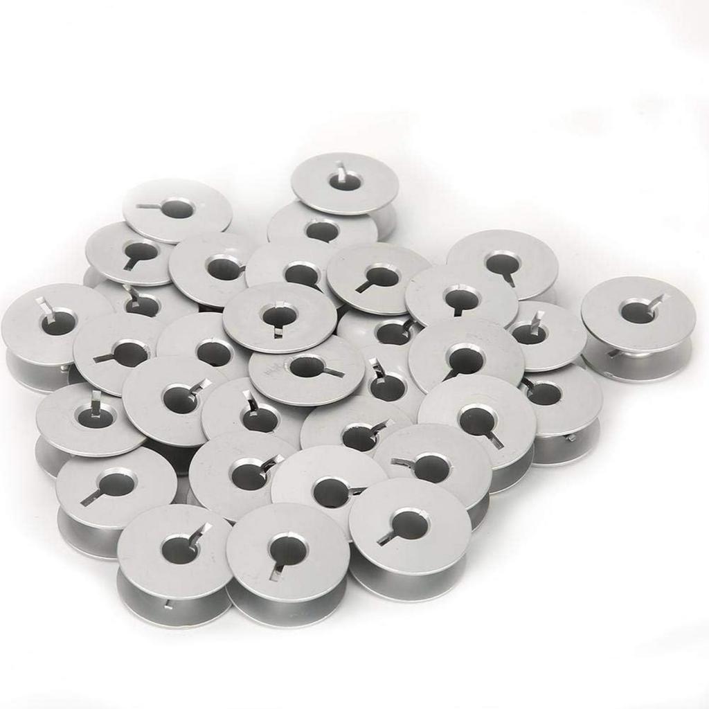 100Pieces Aluminum Bobbins Sewing Machine Coil Roller Sewing Machine Tailoring Part for Industrial Sewing Machines