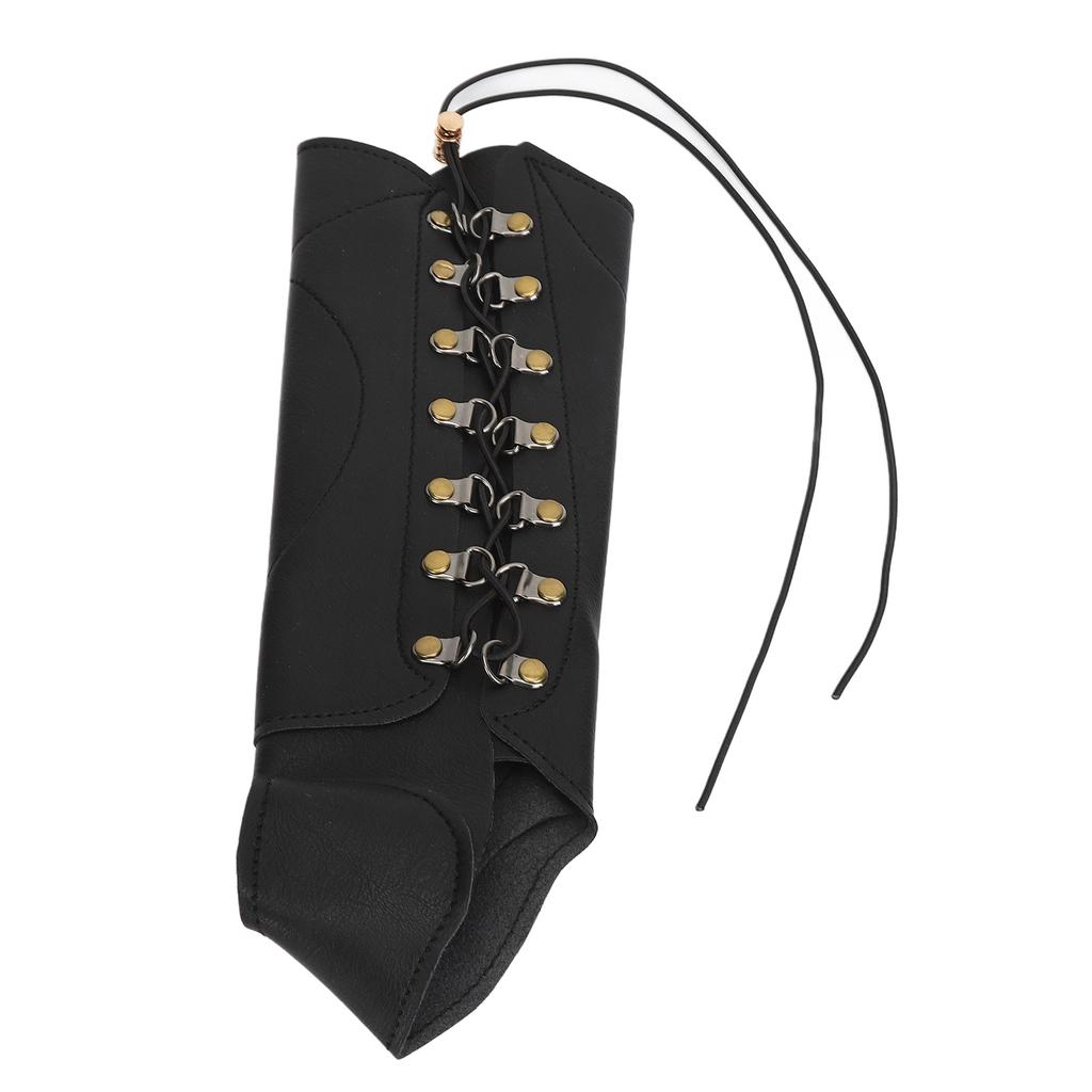 Archery Arm Guard PU Leather Soft Antiwear Adjustable Easy To Wear Archery Forearm Protector for Protection Practice