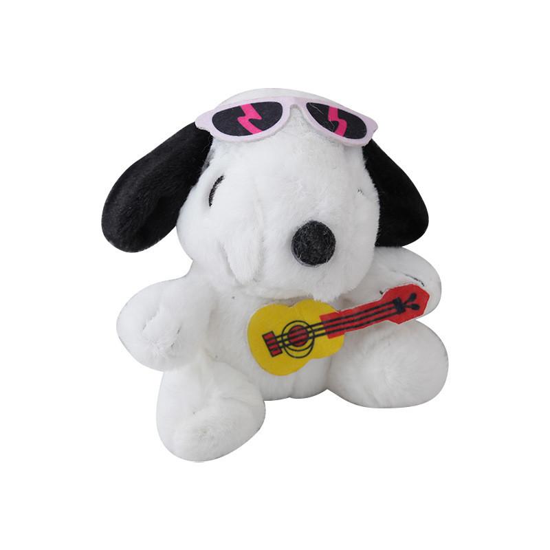 Plush Snoopy Guitar Pendant Keychain With Soft Pp Cotton For Kids And Collectors