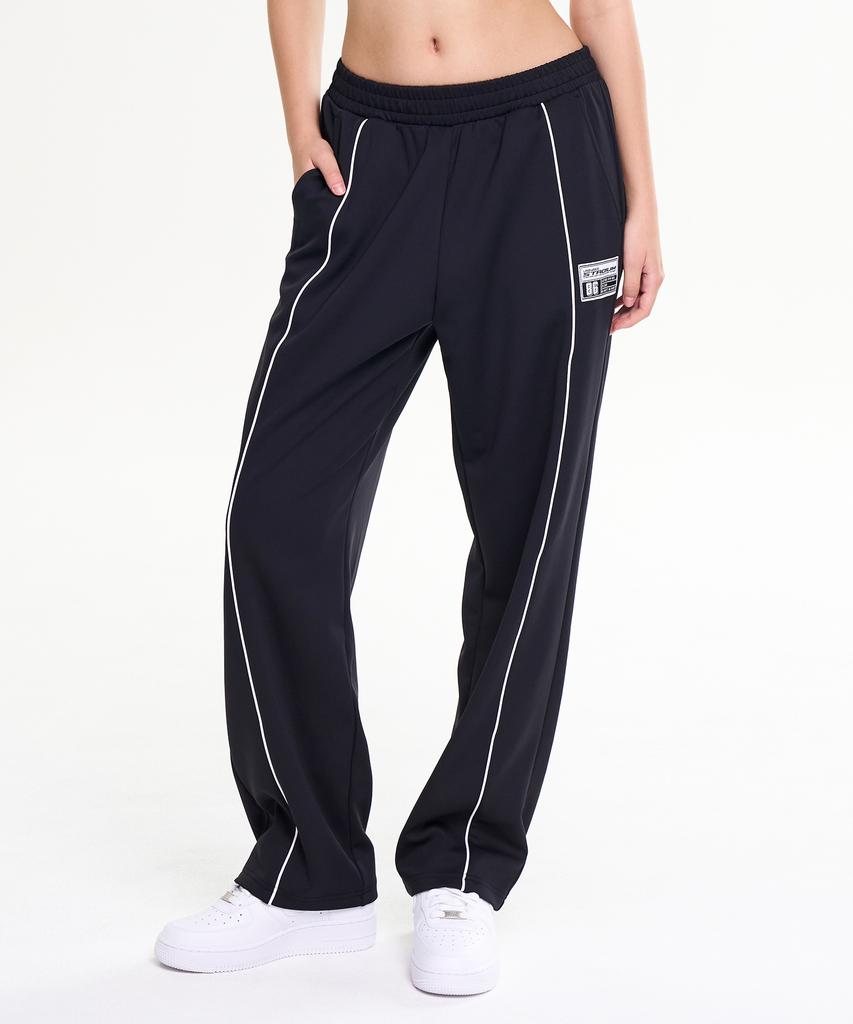 Leijibi [Summer 2-Pack] Giant Fit Track Pants Wide Gymwear Training Workout Wear Elastic Waist Pants W (2 Colors)