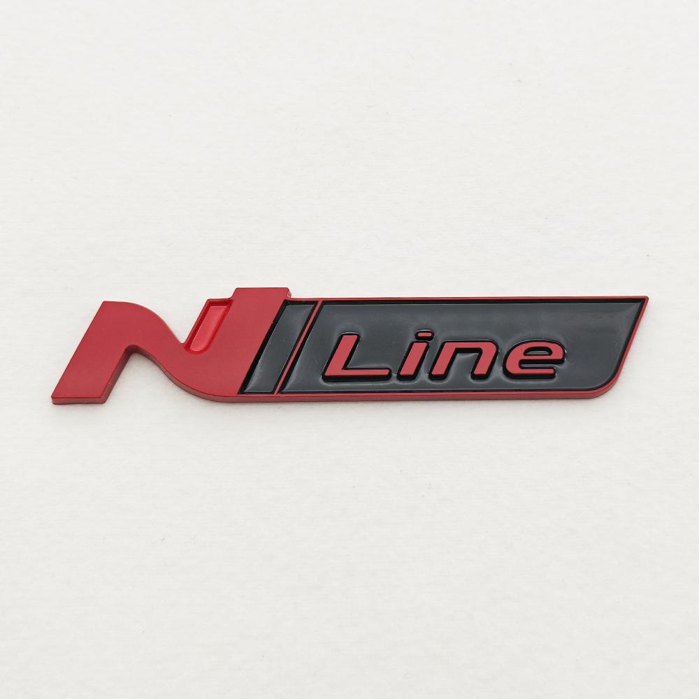 CMQW3 Styling auta Logo N Line Znak 3D ABS Odznak Samolepka na kufr Příslušenství Pro Hyundai Nline i30 Kona Tucson Sonata Elantra Veloster