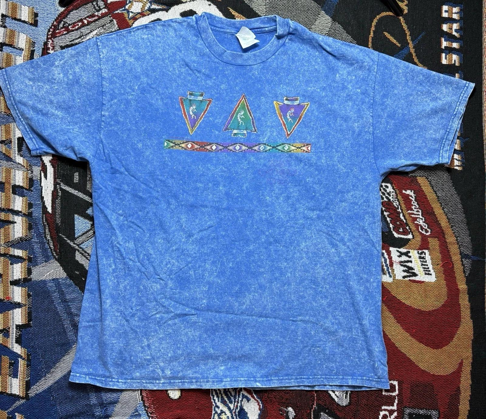 Vintage Zion National Park Shirt Aztec Southwestern Graphic Mens 2XL Hanes 90s XL
