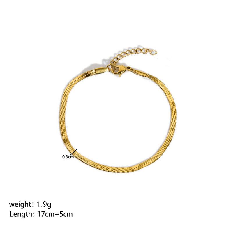 New Versatile Snake Bone Braided Titanium Steel Bracelet Fashionable Simple Elegant Non-Fading Blade Chain Niche Design Bracelet