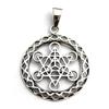 [World Accessories Carmelo] Fruit of Life Metatron's Cube Fruit of Life Divine Geometry Sterling Silver 925 Pendant Pendant Top