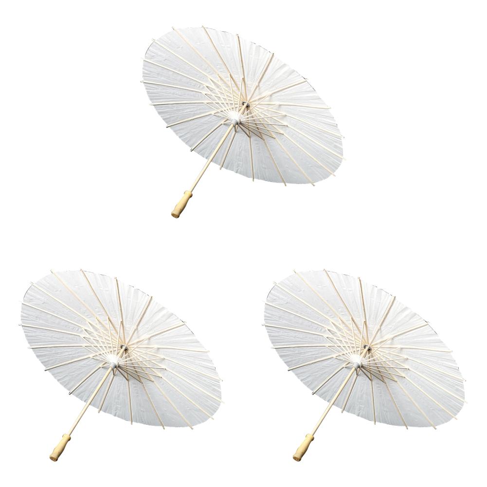 10-1pcs Oiled Paper Umbrella 60cm DIY White Umbrella Photography Props Decorative Chinese Parasol for Wedding Party Decor