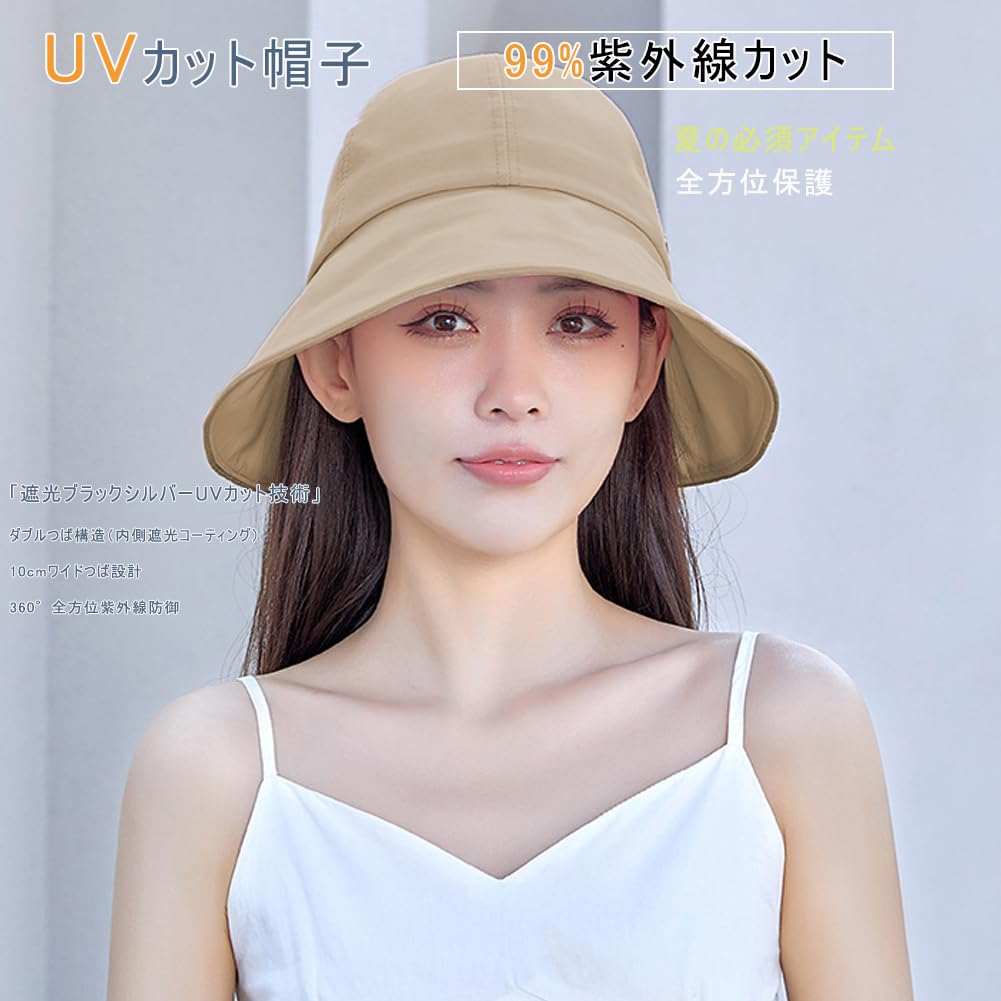 Sun Protection UV Bucket Breathable Slimming Bow Tie Adjustable Lightweight Size [Kryoza] Women's Hat, 50+, Hat, Mesh, Effect, Ribbon, Elastic,