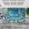Starfish Welcome Entrance Door Mat Ocean Sea Shell Floor Rug for Hallway Porch Home Decor Creative Beach House Area Foot Pad