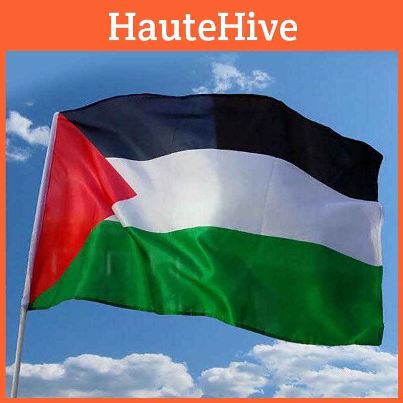 Palästina 150x90cm Flagge Groß Polyester Freiheit Gaza Palästinensische Deko Festival