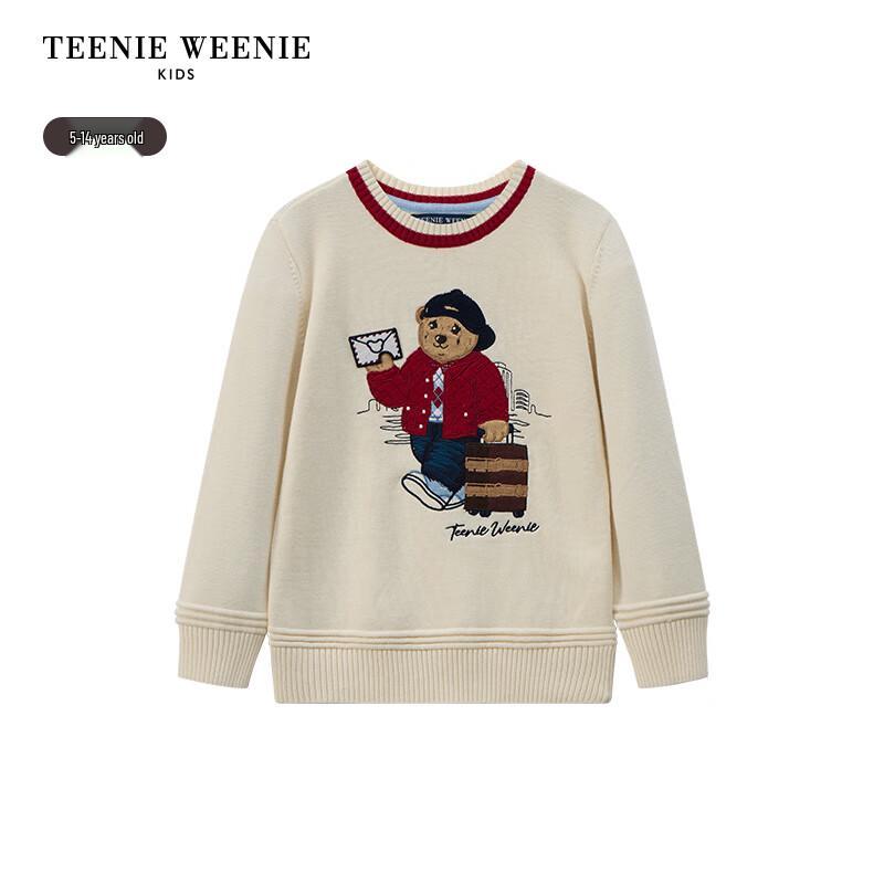 Teenie Weenie Kids Boys' Cartoon Bear Crew Neck Pullover Sweater