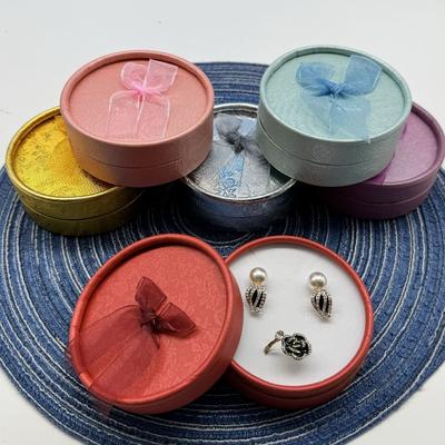Boîte à bijoux ronde nacrée et résistante, boîte à bijoux, boîte à bijoux, boîte à bijoux en forme de latte art, boîte à collier