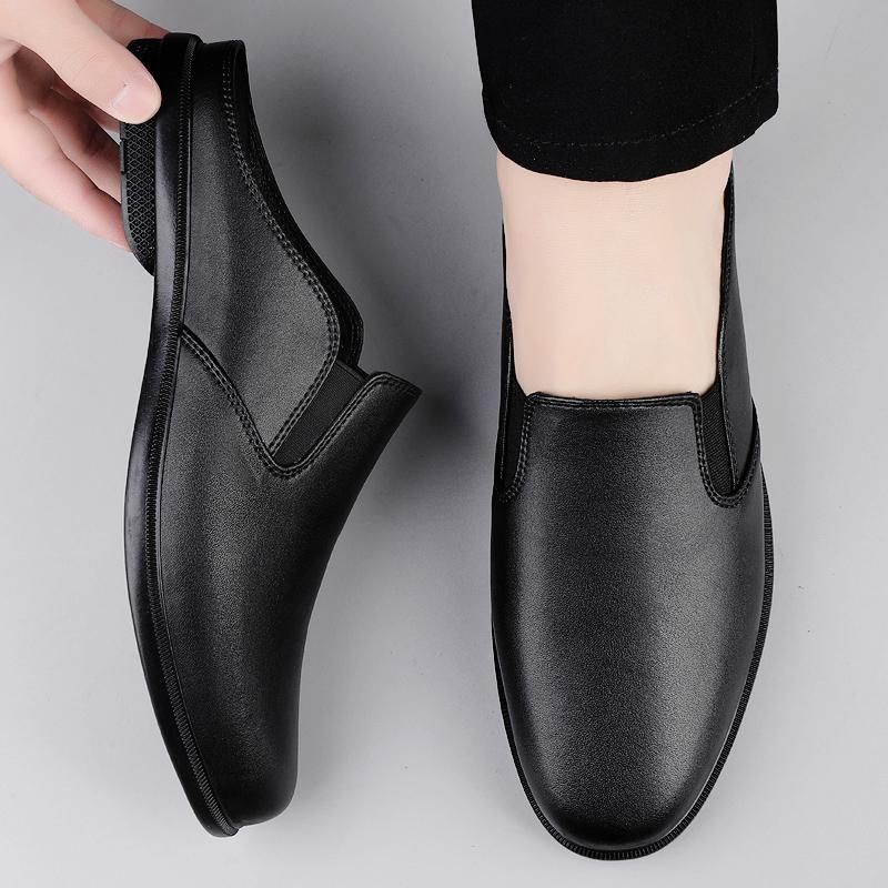 Fashion Men's Genuine Leather Large Size Breathable Sandals Summer 2025 Casual Hollow Out Slide Slippers Outdoor Anti-Slip Sandals