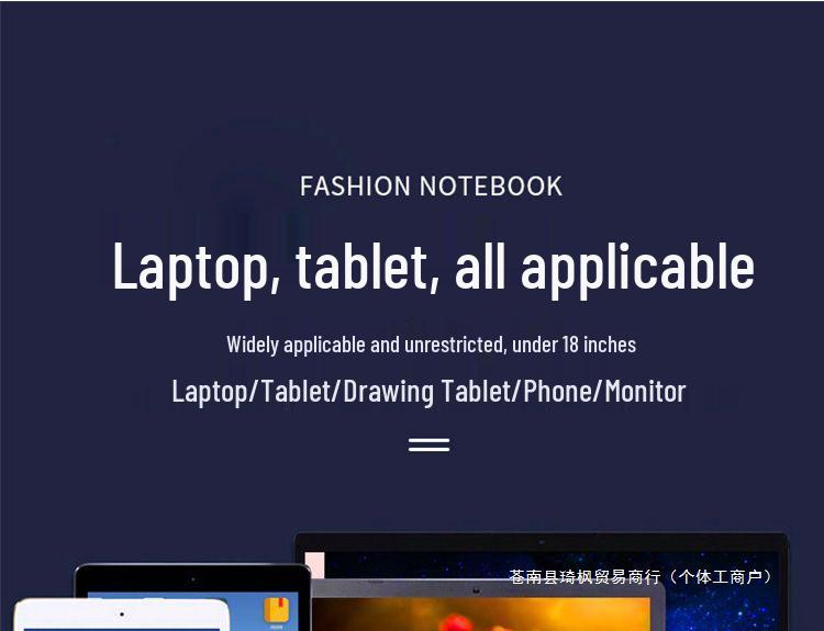 Universal Foldable Laptop Cooling Pad with Dual Fan Stand