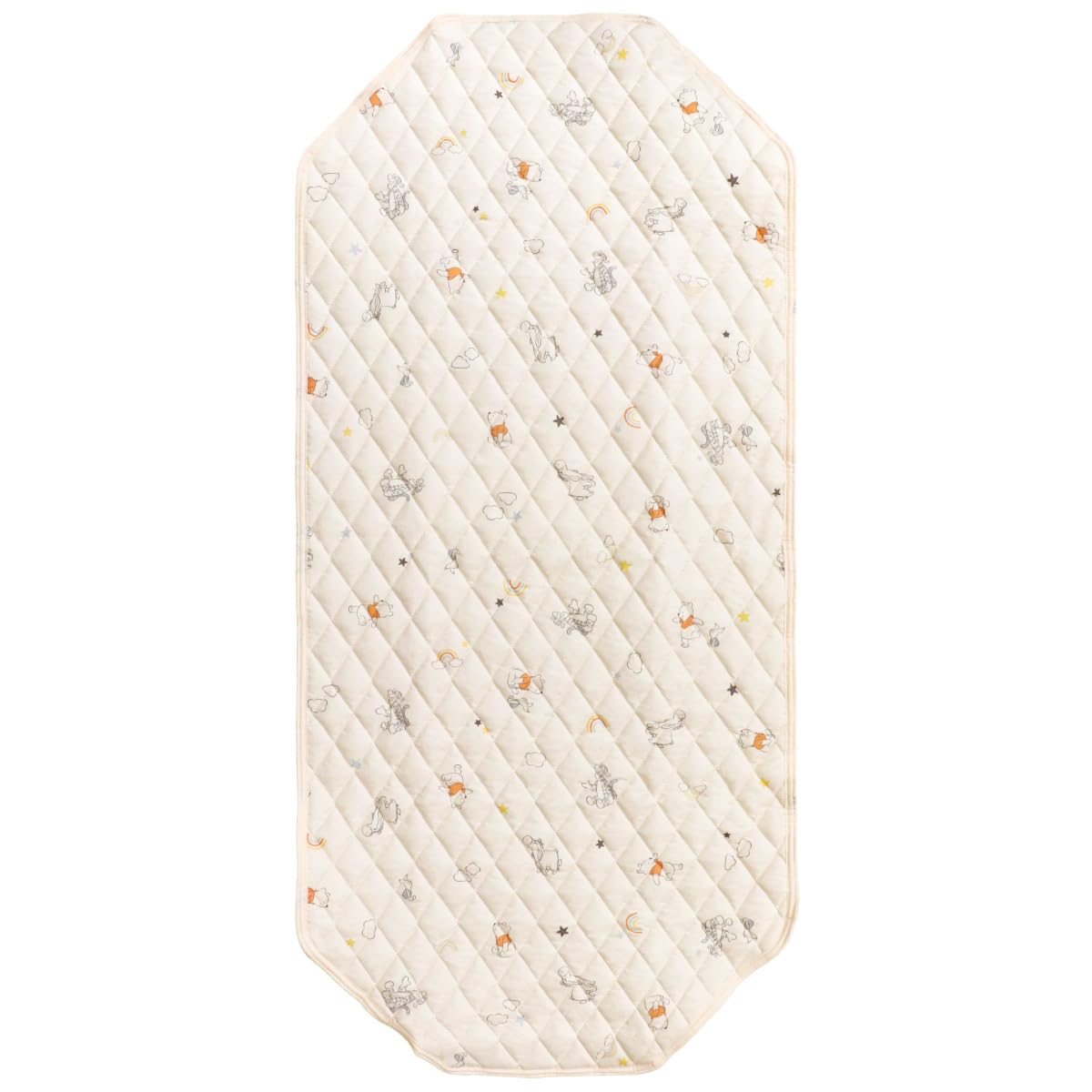 

Бортик в кроватку Cot Cover 60 x 130 см Disney Pooh Friends Ткань «персиковая кожа» Стеганый Впитывающая сетчатая подкладка Эластичные углы & NZ3225-G