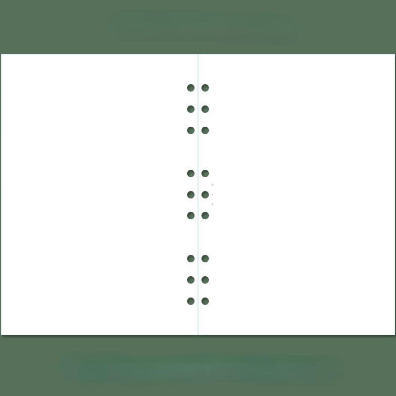 B5 Loose Leaf 9 Holes Notebook Refill Spiral Binder Inner Page Weekly Monthly To Do Line Dot Grid Inside Paper Stationery