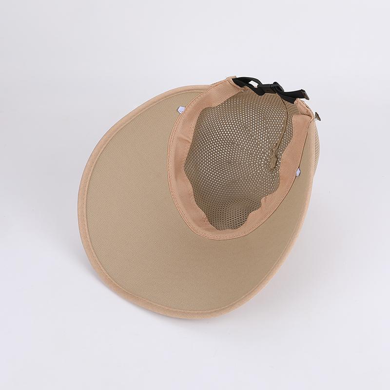 Summer hollow breathable hat, women's large brim can hang masks, equestrian hat, outdoor travel sun hat
