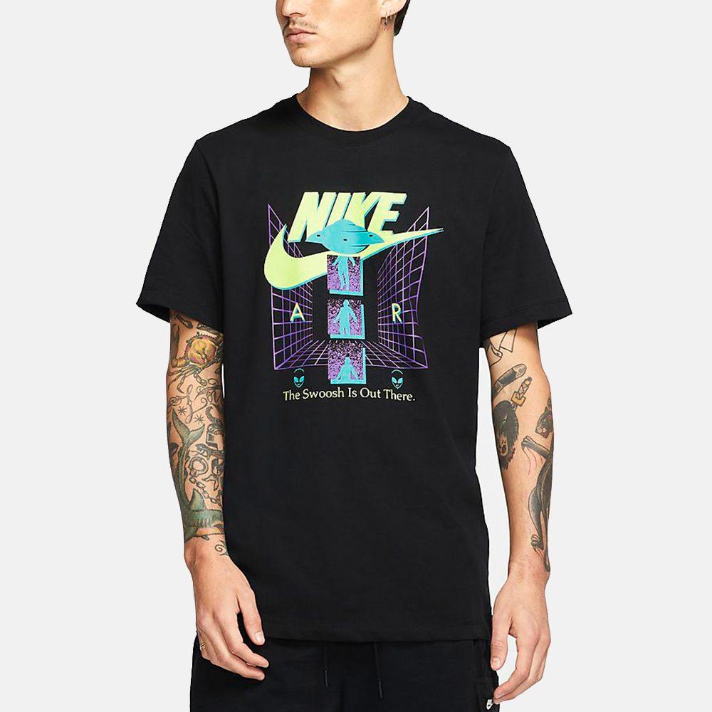 Nike T Shirts Men's Black Crew Neck Moderate Straight Fit CU6949-010