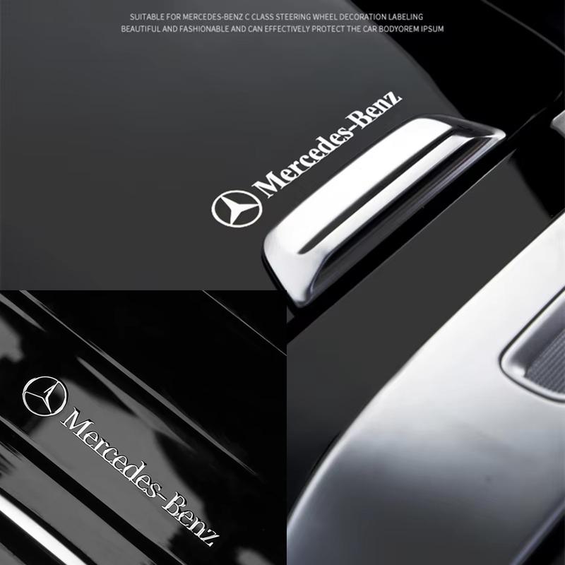 Car Metal Emblem Wiper Stickers Reflective Decor Decals For Mercedes Benz W203 W204 W205 W212 W213 W176 W177 W246 X156 X253 W222 XZ0