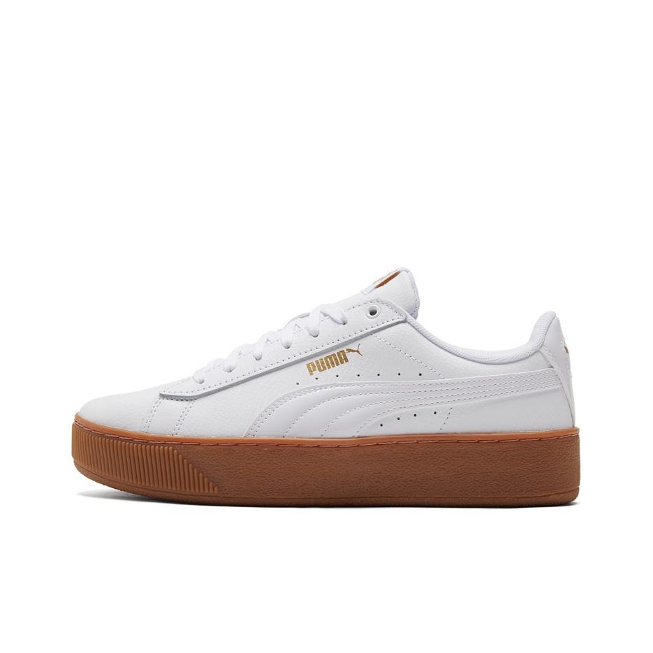 Puma Vikky Platform Anti-Friction Durable Lightweight Low-Top Sneakers Women Sneakers White 384643-03