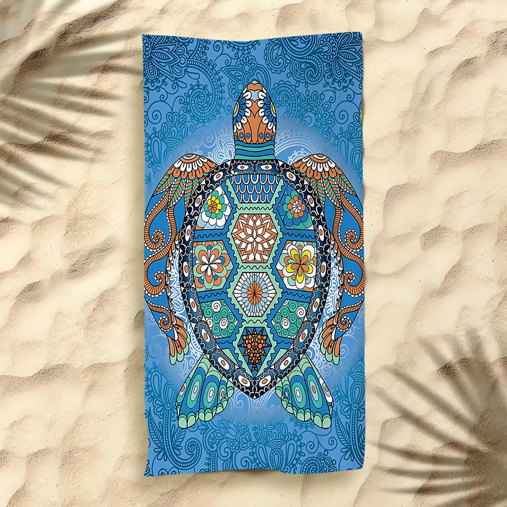 Nouvelle Serviette de Plage Bohème Séchage Rapide Serviette de Bain Douce pour Chaise de Plage Transat Bord de Piscine