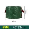 Leaf Bag Large Capacity Garden Branches Fallen Leaves Collection Dark Green PP Woven Reusable Plant Garbage Supplies Gift