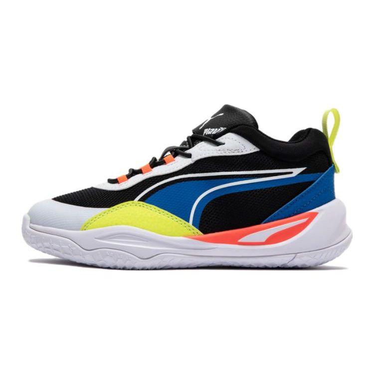 Puma Playmaker Anti-Kick Durable Low-Top Kids Casual Shoes Kids Casual Shoes Black Blue White 387354-04