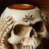 Kunstharz Handwerk Knochen Kerzenständer Kerzenhalter Halloween Zubehör Skelett Kandelaber Heimdekorationszubehör