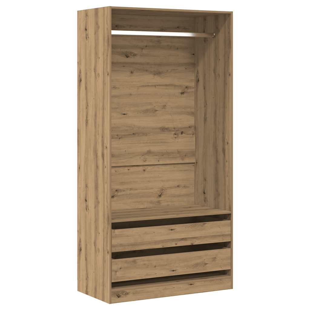 Vidaxl Wardrobe, Artisan Oak, 100X50X200 Cm, Wood-Based Material