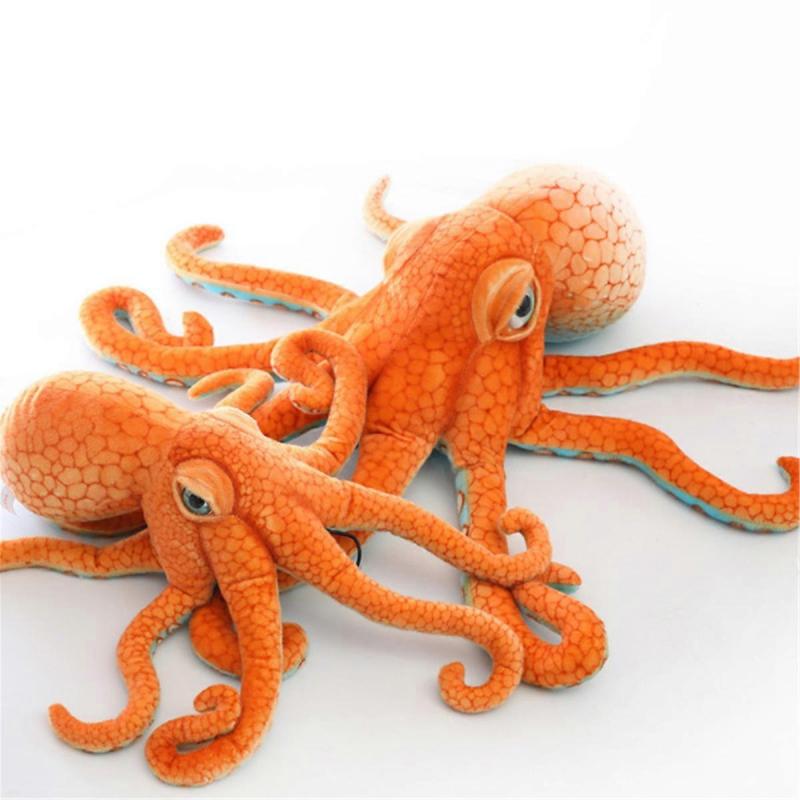 21/31’’ Simulation Orange Octopus with Large Size Stuffed Animal Interactive for Doll Claw Machine Supply Kids Party Fav  B