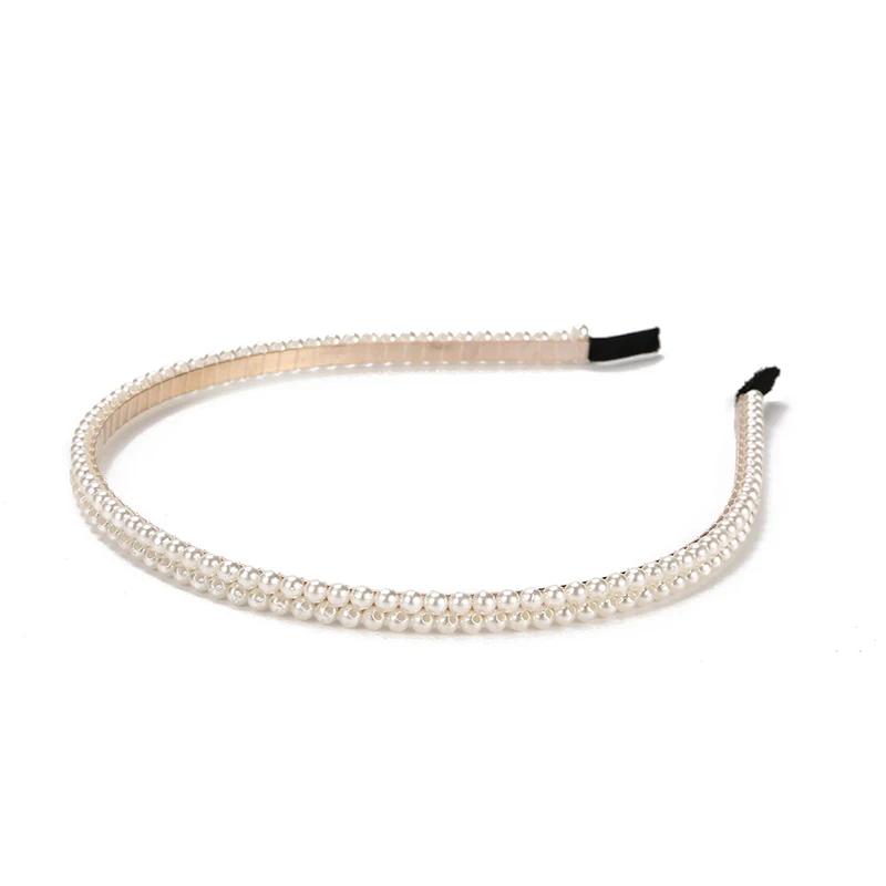Neues Perlen-Haarband Damenmode Einfaches Rutschfestes Stirnband Elastisches Make-up Waschgesicht Reif Haarband Mädchen Haarschmuck