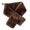 Cozy Neck Wrap for Travel Women Imitation Mink Fur Scarf, Thickened Soft Plush Winter Warm Scarf Warmer, Cold Weather Elegant Shawl Accessory