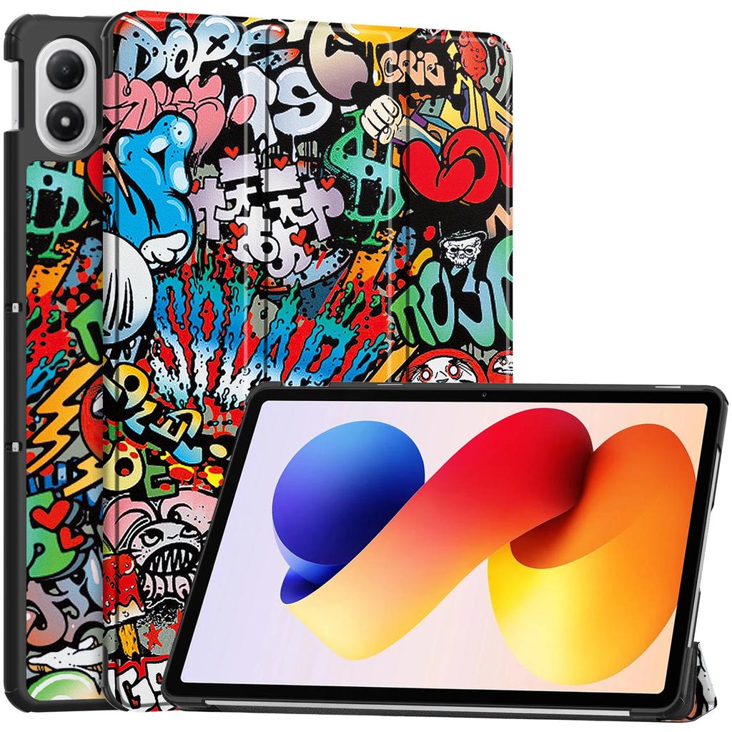 For Xiaomi Redmi Pad 2 Pro 12.1 Case 2025 PU Leather Kids Tri-Folding Magnetic Stand Cover for Redmi Pad2 Pro 12 1 Tablet Case